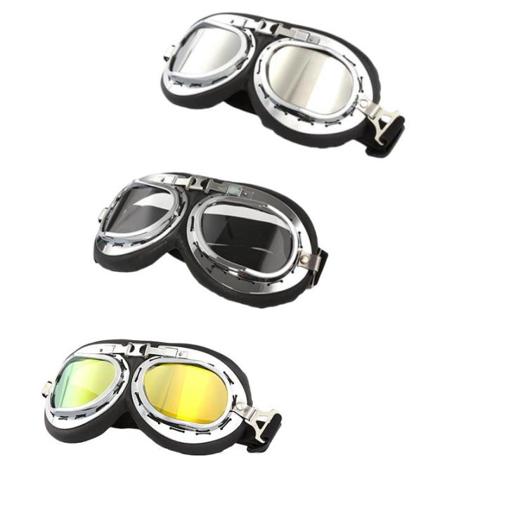 Motorcycle sunglasses pilot lenses, steampunk, retro, ATV, scooter