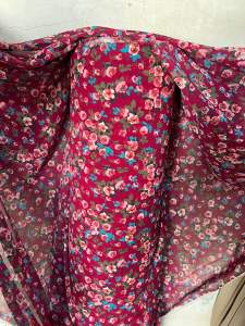 Kain ceruty motif bunga kecil kecil (harga tertera 05m)