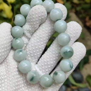 Wood Element Jade Bracelet | Grounding Energy | Natural Type A Jadeite (Sku: bracelet51)