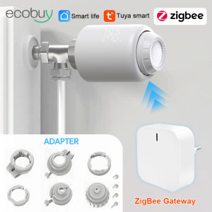 Tuya Smart Home Zigbee 3.0 Smart Thermostatic Radiator Valve Head Zigbee Thermostatic Valves TRV Compatible Google Home Alexa