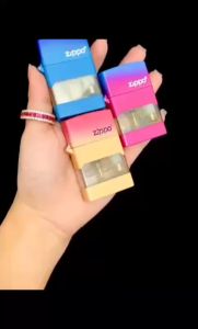 BẬT LỬA ZIPPO LỬA KHÈ 2 TIA - GAS LỘ THIÊN MÀU CẦU VÒNG