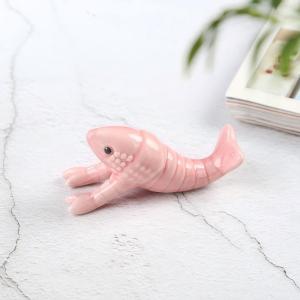 Cute Crayfish Shaped Ceramic Chopstick Rest Cute Animal Tableware Holder Pen Rack For Kitchen Hotel Restaurant Table Decoration