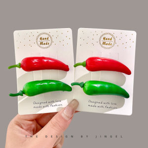 Fun Creative Red Pepper Hair Clip Student Beach Side Clip Frizz Hair Duckbill Hair Clip  Outburst Fashionable Accessory