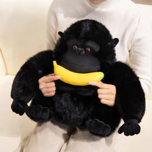 Creative Gorilla Plush Sruffed Muscl Black Animal Throw Pillow Sofa Decro Backrest Zoo Souvenir
