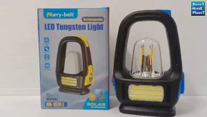 Rechargeable USB Solar Charging LED Tungsten Light 3 Modes Power Bank Floodlight