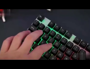 【Set keyboard dan mouse】Kombo Keyboard & Mouse Gaming RGB – Keyboard Mekanikal 104 Keys dengan Backlight untuk PC Laptop & Esports