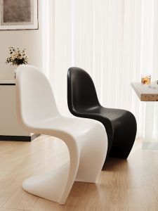 MU FENG ZHI NAN | Cream Style Stackable Plastic Dining Chair Makeup Chair