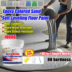 10 In 1 Epoxy Paint For Flooring Floor Paint Like Tiles Epoxy Colored Sand Self Leveling Cement Floor Paint High Hardness Imitation Marble Floor Paint For Cement Epoxy Resin For Flooring