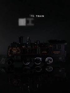 Electric Steam Train Toy Simulation Retro Childrens Small Train High-Rail Rail Car Classical Model Toy Boy