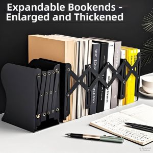 Adjustable Expandable Bookend with Pen Holder Book Organizer