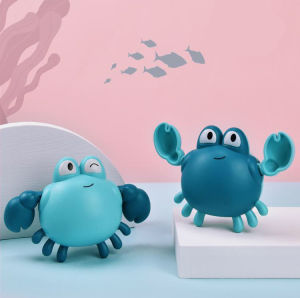 Đồ chơi nhà tắm cho bé hình cua có vặn cót Chất liệu ABS an toàn cho bé Kích thước: 12 x 9 x 5cm