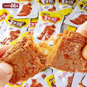 Spicy Hand-Torn Vegetarian Beef Steak Tofu Snack Leisure Food Salt Pavilion Brand Chinese Production 180g Bag
