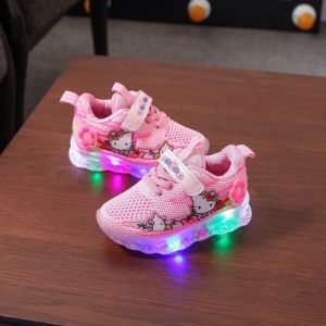 Sepatu Anak Perempuan HELLO KITTY Shoes MOTIF 027 LED Casual Import