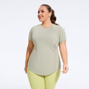 DSF Studio Large Size Loose Sports Top Womens T-Shirt Quick-Drying Clothes Breathable Skinny Fitness Clothes Running Yoga Clothes Short Sleeves