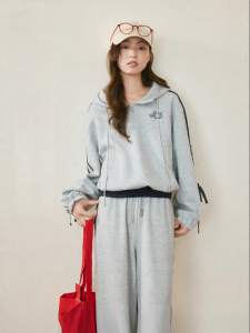 BY IHAPPY | Bộ Đồ 2 Mảnh Hoodie Quần jogger Tím Xám