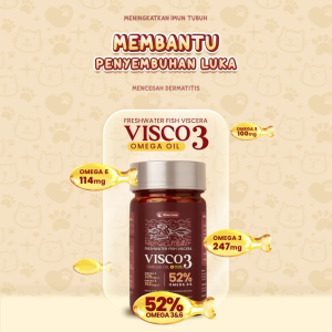 Olive care VISCO3 Murni & Alami Non-GMO Tinggi Omega 3 Omega 6 Omega 9 Fish Oil untuk Kesehatan Kulit kucing