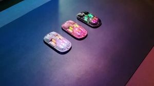 HXSJ | T200 Transparent Dual-mode Wireless Mouse Built-in 400mAh Lithium RGB backlight Battery Office Mouse For PC and eed Notebook