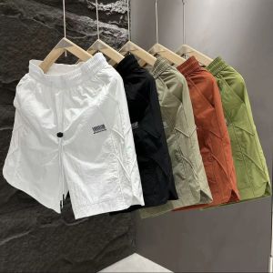 Quần Short Thể Thao Nam Mùa Hè Mới Nhanh Khô Thường Ngày Rộng Rãi Thoáng Khí Bằng Lụa Băng Lỗ Laser Quần Năm Mảnh