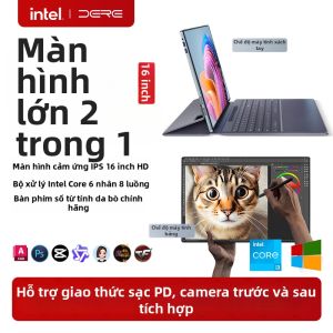 DERE | Laptop 2-in-1 Cảm Ứng Mỏng & Nhẹ Cho Sinh Viên Kinh Doanh