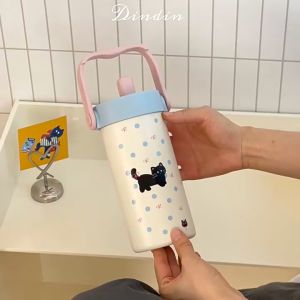 แก้วน้ำสแตนเลส กระบอกสแตนเลส กระบอกน้ำเก็บอุณหภูมิ กระบอกน้ำสแตนเลส แก้วน้ำกระบอกน้ำสแตนเลส  เก็บอุณภูมิร้อน - เย็นได้นาน 12 ชม 600ML