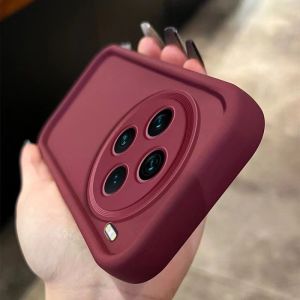 Vivox100 X200Promini Liquid Silicone Phone Case Full Cover Anti-Fall Mens Trendy Ultra Simple Pure Color Womens High-End Por Creative Frosted Soft Shell Thickened