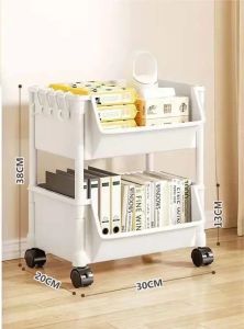Versatile 2-5Tier Rolling Storage Cart with Wheels Perfect Bathroom Kitchen Office Ideal Groceries Snacks Toys Books Toiletries