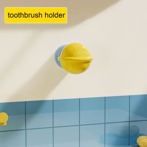 Suction Cup Toothbrush Holder Plastic Toothbrush Protector Cap Wall-mounted Toothpaste Holder Cute Bathroom Brush Pod Case