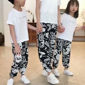 seluar pantai lelaki seluar pantai perempuan seluar pantai panjang kids ice silk long pants jogger long pants casual pants seluar panjang budak kids tracksuit