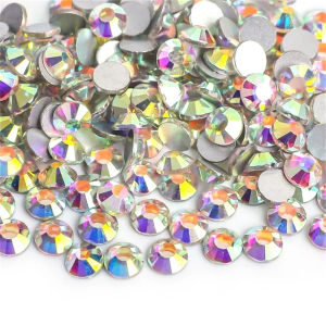 Super Glitter Crystal AB Non Hotfix Rhinestones SS3-SS50 FlatBack Strass Sewing&Fabric Garment Nail Art Rhinestones Decorations
