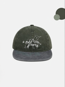 Unicorn Embroidery Flat Brim Soft Top Face Flattering Sun Protection Baseball Cap
