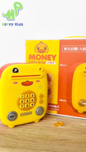 Đồ chơi két tiết kiệm hình vịt con ngộ nghĩnh kèm chìa khóa và âm thanh đáng yêu