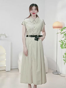 Váy Dài Không Tay Cổ Bẻ Mùa Hè Cho Nữ Váy Công Sở Thanh Lịch Váy Dài Thường Ngày Váy Chữ a Không Tay Cổ Bẻ Dài