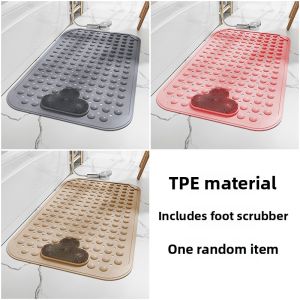 Bathroom Anti-Slip Mat Shower Childrens Bath Area Foot Pad Anti-Fall PVC Mat Toilet Waterproof Bathroom Floor Mat