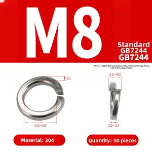 BAIRUITE | Stainless Steel Spring Washers Heavy Duty 304/316