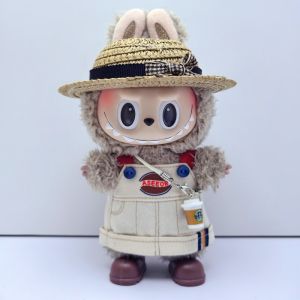 ชุดตุ๊กตาสไตล์ชนบทราบูบุสำหรับตุ๊กตาขนาด 17 ซม ผ้าไวนิล ตัว ประกอบด้วยผ้ากันเปื้อน กระโปรง ชิ้น หมวกผ้ากันเปื้อน และชุดเสื้อผ้าทดแทนที่เหมาะอย่างยิ่ง โบว์ ชุด