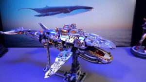 2025 MOC Mechanical Whale Building Block Model Bricks With Light DIY Desktop Decoration Kids Toys Christmas Birthday Gifts Toy