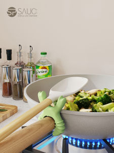 New Upgraded Multi-Functional Small Crab Pot Spoon Holder Silicone Soup Spoon Placement Rack Kitchen Utensil Storage Rack Stove Edge Overflow Clamp