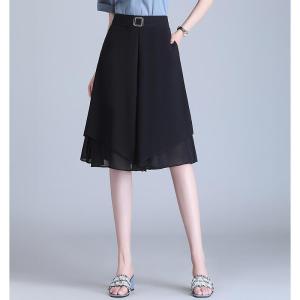 High-Waisted Slimming Wide-Leg Casual Pants for Women New Summer Style with Pocket Asymmetrical K-Shape Design Thin Section