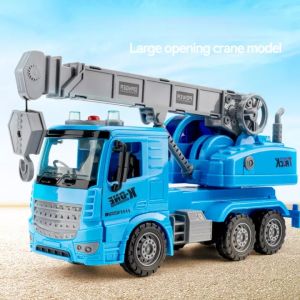 【WJ】Childrens large construction vehicle toy crane inertial crane model simulation boy toy car