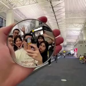 Travel Handheld Round Mirror High-Definition Anti Fouling Makeup Mirror Portable Convex Reflective Mirror Pocket Makeup Mirror