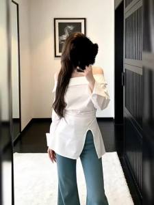 CHANGTONG | Áo Dập Vai Giảm Eo