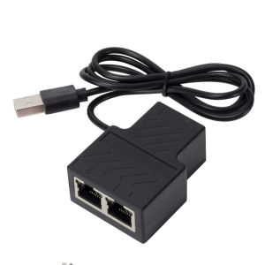 1 Đến 2 Bộ Chia Ethernet RJ45 Bộ Mở Rộng Cáp Mạng Cổng Kép 100Mbps Cho PC Laptop TV Router Máy Tính Tương Thích Với Cat5/5e/6