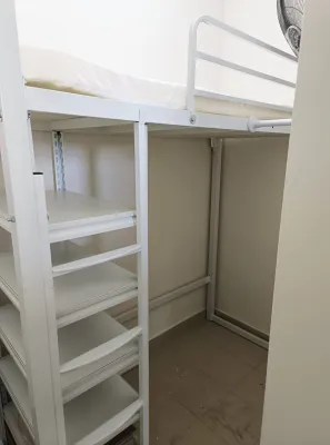 Loft bed /helper loft bed with shelf customize