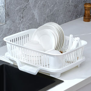 Nordic Style Kitchen Dish Drainer Rack Plate Bowl Storage Holder Plastic Material Two Layers Chinese Brand Mabalo MBLO8012