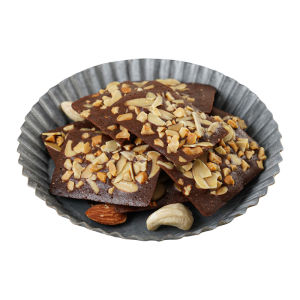 Luxury Brownie Cocoa Nut Crisp Biscuit Chocolate Flavor Flat Nutty Snack Thin Biscuit Fragrant Crispy Treats 60g Pack