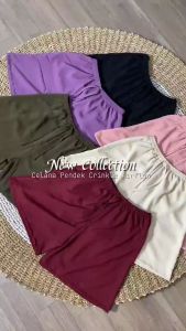 Lora Celana Crinkle Pendek Wanita