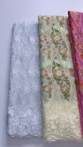 2026 High Quality African Swiss Voile in Switzerland Lace Fabric 5Y Nigerian Cotton Lace Fabric Women Dresses Material for Sew