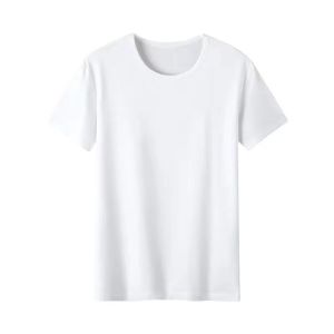 Ice Silk Mens T-Shirt Short Sleeve Mesh Breathable Quick Dry Loose Fit Youth Trend Summer round Neck Solid Color Top