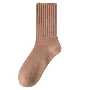 Versatile Womens Mid-Calf Socks No-Show Autumn Winter Anti-Odor Black Long Socks Cotton Polyester Fiber Absorb Sweat And Moisture