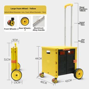 Foldable Large Wheel Stair Climbing Trolley
